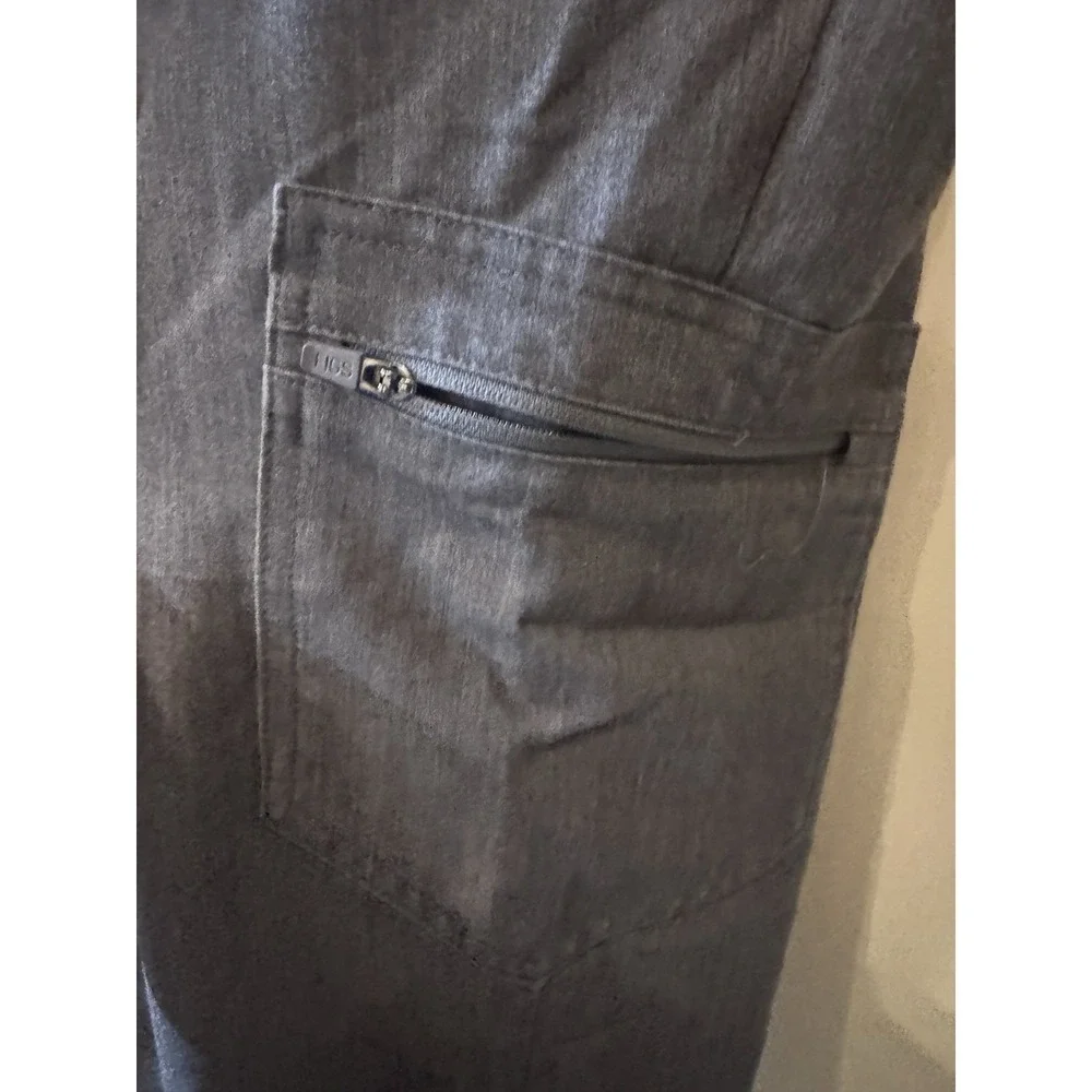 Figs Kade Cargo Scrub Pants Womens MP Medium Petite Gray Technical‎ Collection